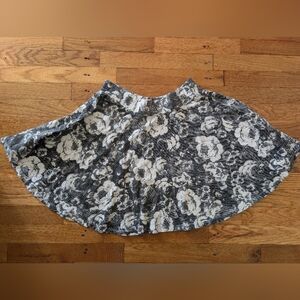 Pins & Needles Monochrome Floral Skater Skirt